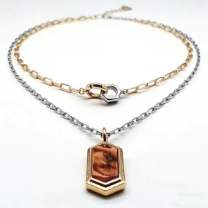 Double layer Personalized Effect Chain Stainless Steel Women’s Necklace Fashionable Leopard Necklace