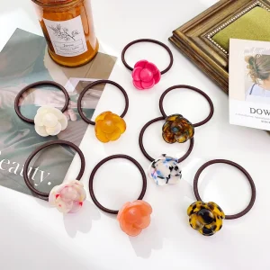 Dowell French Fashion Style Rose Flower Shape Valentine’s Acetate Hair Band