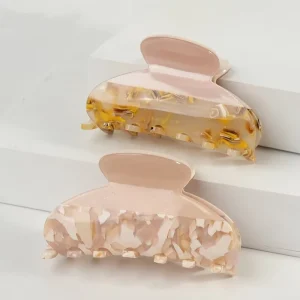 Dowell Multi color Splicing Acetate Hair Clip Custom Claw Clip Custom Hair Accessory for Hair Decoration