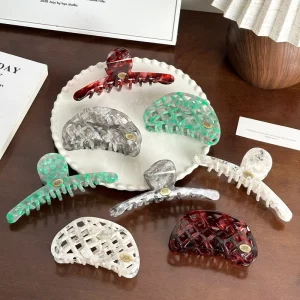 Dowell Vintage French Hair Clips European Style Acetate Hair Decoration for Girls for Party