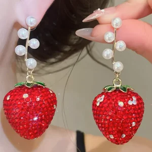 Drilled Mud Pearl Earrings Design Stud Sweet Fashion Versatile Ear Jewelry