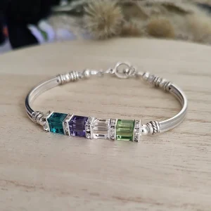 Dropshipping High Fashion Trend Custom Personalized Birthstone Mother Gift Beaded Handmade Bracelet