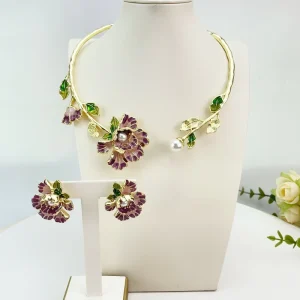 Dubai Costume Jewelry Luxury Gold Plated Jewelry Sets for Women FHK23426