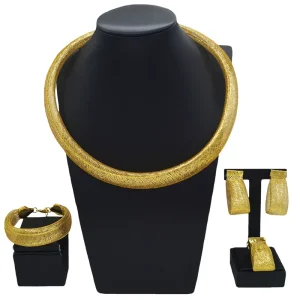Dubai Gold Designs Women Jewellery Set Party Fine Costume Jewelry Set Luxury Big Necklace Jewellery Set MY10020