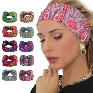 Durable Custom Flower Color Dressing Headband for Women Yoga Running Sport Workout Cute Accessory