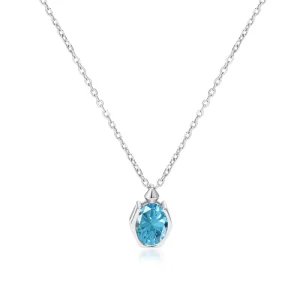 Dylam Fashion Trendy in Stock No Moq 18K Gold Plated 925 Sterling Silver CZ Diamond Pendant Necklace for Women