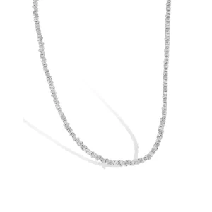Dylam Simple Minimalist Design Elegance 925 Sterling Silver Broken Beaded Fine Fashion Jewelry Necklace