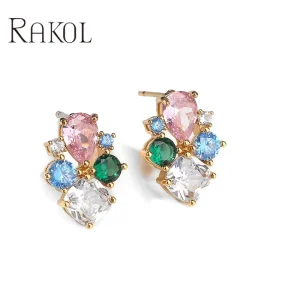 EP5444 Colorful Rhinestone Tiny Stud Earrings for Girls