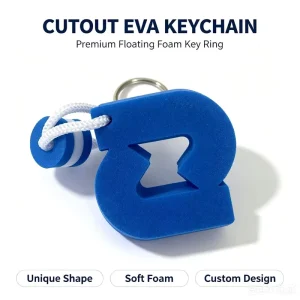 EVA Floating Keychain Custom Logo Eco-Friendly Promotional Plastic Key Ring Tag Floaters