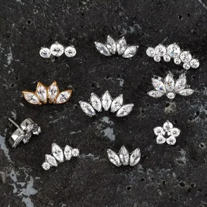 Ear Piercing Threadless Push Pin Labret Jewelry G23 ASTM F136 Titanium Earring Stud Nose Rings Body Jewelry for Women