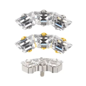 Ear Studs GZN G23 ASTM F136 Titanium Internally Threaded Top Piercing Body Jewelry Labret Earrings