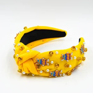 Easter Bunny Egg Knotted Headbands with Bunny Eared Easter Egg Charms Cute Easter Themed Hair Accessories