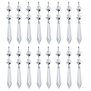 Eco Friendly Crystal Glass Icicle Prism Hanging Crystals Replacement Pendants Beads With Customizable Color