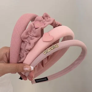 Eco Friendly Durable Soft Elastic Solid Color Sweet Style Customizable High Quality Fabric Custom Size Hair Hoops