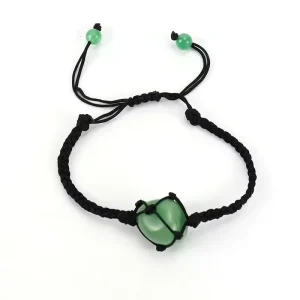Eco Friendly Handmade Bracelet Men Gift 13 Colors Net Bag Natural Stone Color Crystal Agate Beaded Geometric Bracelet