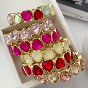 Elastic Colorful Heart Bracelet Fashion Bracelet of Women’s Accessories Fashion Jewelry Accessories