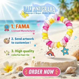 Elastic Colorful Telephone Wire Rainbow Hair Bands Customized Charms Unisex Eco-Friendly Hair