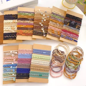 Elastic Scrunchie Sets Ponytail Rubber Band Girls Cute Headwear Hair Accessories Scrunchy Hair Ties