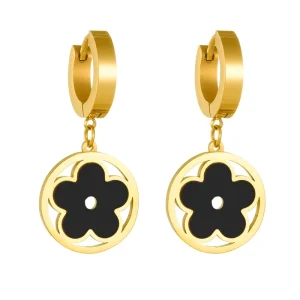 Electroplated Stainless Steel Women Butterfly Clover Tree Life Earrings