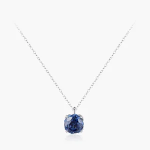 Elegant 925 Sterling Silver Royal Blue Zircon Pendant Necklace For Women Holiday Birthday Gift Mother’s Day Trendy Gift