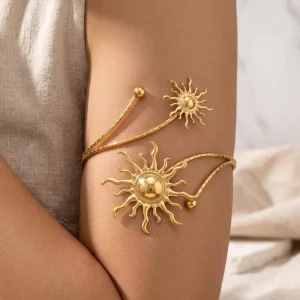 Elegant Arm Cuff Adjustable Women’s Arm Bracelet Set Fashion Jewelry