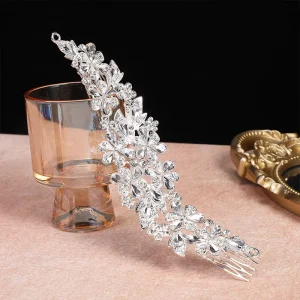 Elegant Atmospheric Metal Hollow Bridal Headwear Light Luxury Bridal Hair Accessories Flower Design for Wedding Dress Headwear