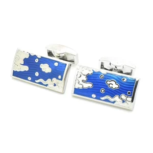 Elegant Color Cloud Cufflink Set Custom Mens Business Suit Shirt Fashion Accessory for Wedding Tuxedo Trendy Gift