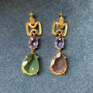 Elegant Colorful Crystal Earrings Women