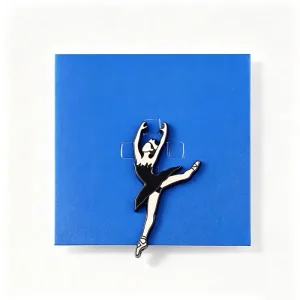 Elegant Dance Badge Brooch Custom Ballerina Enamel Pin Black White Ballet Dancer Design Hard Enamel Lapel Pin
