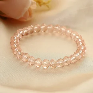 Elegant Faceted Crystal Beaded Bracelet Handmade Woven Jewelry Versatile Fashion Accessory for Women Boutique Collection