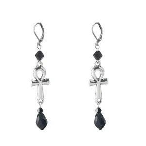 Elegant Gothic Dangle Earrings with Black Fashion Jewelry for Women