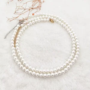 Elegant Jewelry Big Pearl Necklace for Women White Pearl Choker Necklace for Girls
