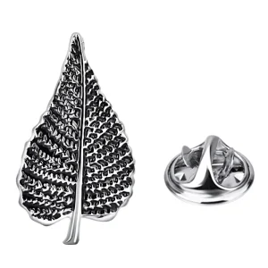 Elegant Leaf Novelty Lapel Pin Brooches Custom Mens Suit Shirt Fashion Accessory Wedding Tuxedo Trendy Jewelry Gift