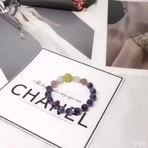 Elegant Natural Amethyst Crystal Rhinestone Bracelet for Women Romantic Birthday Gift Jewelry