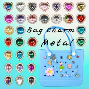 Elegant Pearl Chain Metal Tote Charm for Large Beach Bag Accessories Seaside Holiday Sparkling Bag Pendant EVA Bag