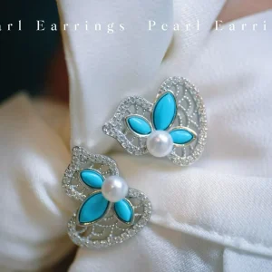 Elegant Pearl Earring for Women Hollow Flower Design Comfort Fit Fashion Luxury Jewelry Gift for Party and Daily Wear