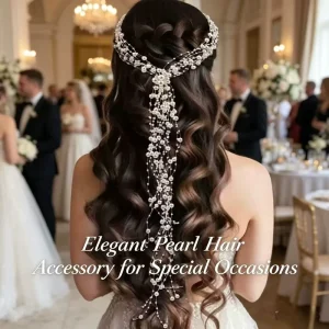 Elegant Pearl Headband Glamorous for Wedding Layered Tassel Hair Accessory for Brides Luxury Hair Decor
