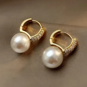 Elegant Pearl Rhinestones Earrings for Women Jewelry Wedding Party Gift