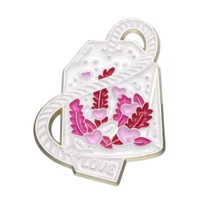Elegant Pink Cherry Blossom Metal Brooch Pin for Chinese New Year for Adorning Clothing and Scarf Accessories