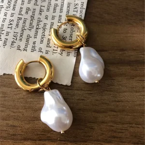 Elegant Retro European American Light Luxury Electrified Pearl Earrings
