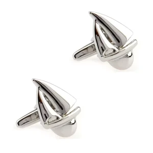 Elegant Sailing Boat Novelty Cufflinks Custom Mens Suit Shirt Fashion Accessory Wedding Tuxedo Trendy Jewelry Gift Set