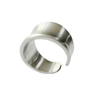 Elegant Trendy Unique Stylish Designer-Style Fashion Rings Irregular Brushed Stainless Steel for Women’s Daily Wear