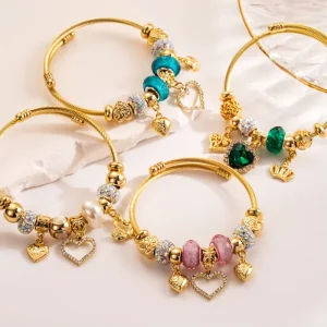 Elegant Versatile Luxury Charm Bracelet Fashion Stainless Steel Adjustable Open Bracelet for Women Daily Wear