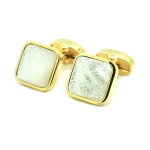 Engraved Mother of Pearl Elegant Cufflinks Custom Men’s Suit Shirt Fashion Accessory Wedding Tuxedo Trendy Jewelry
