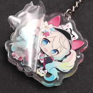 Epoxy Acrylic Anime Keychain Glossy Cartoon Acrylic Pendant