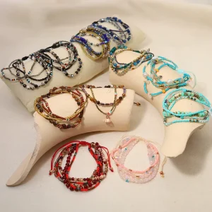 Ethnic Style Boho Style Seed Bead Bracelet Hand Woven Friend Jewelry Bracelet for Women
