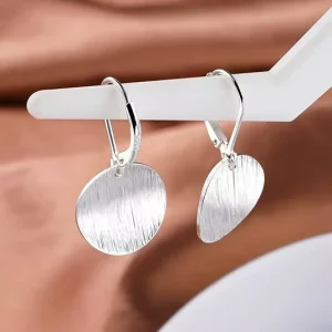 Europe America Cross Border Trendy Fashion Brass Plated 14K Gold Geometric Disc Water Drop Style Women’s Elegant Party Earrings