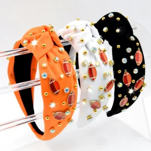 Europe United States New Rugby Hair Band Fashion Nail Drill Oil Accessories Knot Women Handmade Fabric 13CM Geometry Ellipse