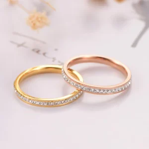 Europe Women’s Trendy Simple Stainless Steel Finger Ring Light Luxury Personalized Couple’s Ring Fashion and Not Faded Rings
