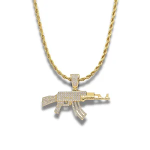 European American Cross border Jewelry Alloy Rhinestone inlaid Hexagon Shape Rope Chain Pendant Necklace Men Women Fashionable